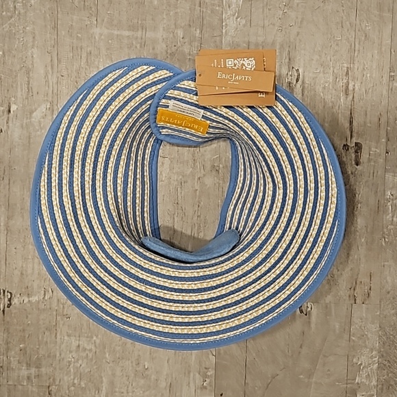 💕ERIC JAVITS💕 Brooke Packable Squishee Visor ~ UPF50+ Blue Mix One Size NWT - Picture 8 of 14